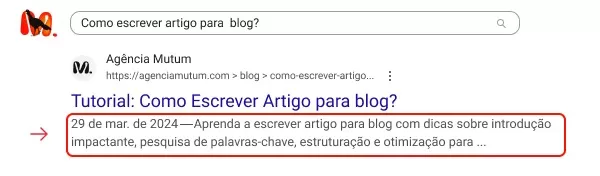 Imagem ilustrativa do que é uma meta descrição.